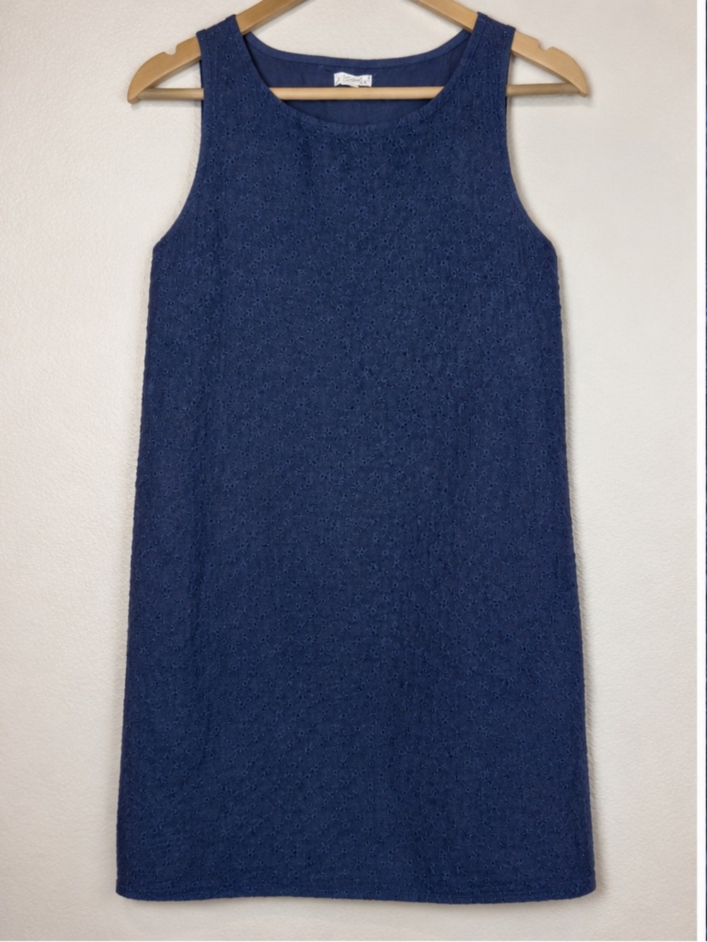 Lina Tomei Linen Blend Embroidered Shift Dress Made in Italy Artsy Casual Large - Picture 2 of 9